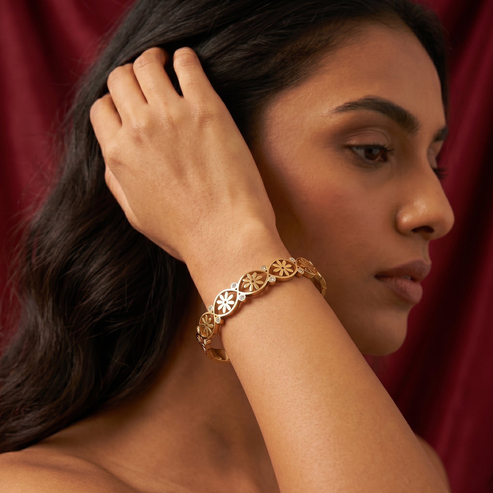 Amara Floral Filigree Bracelet