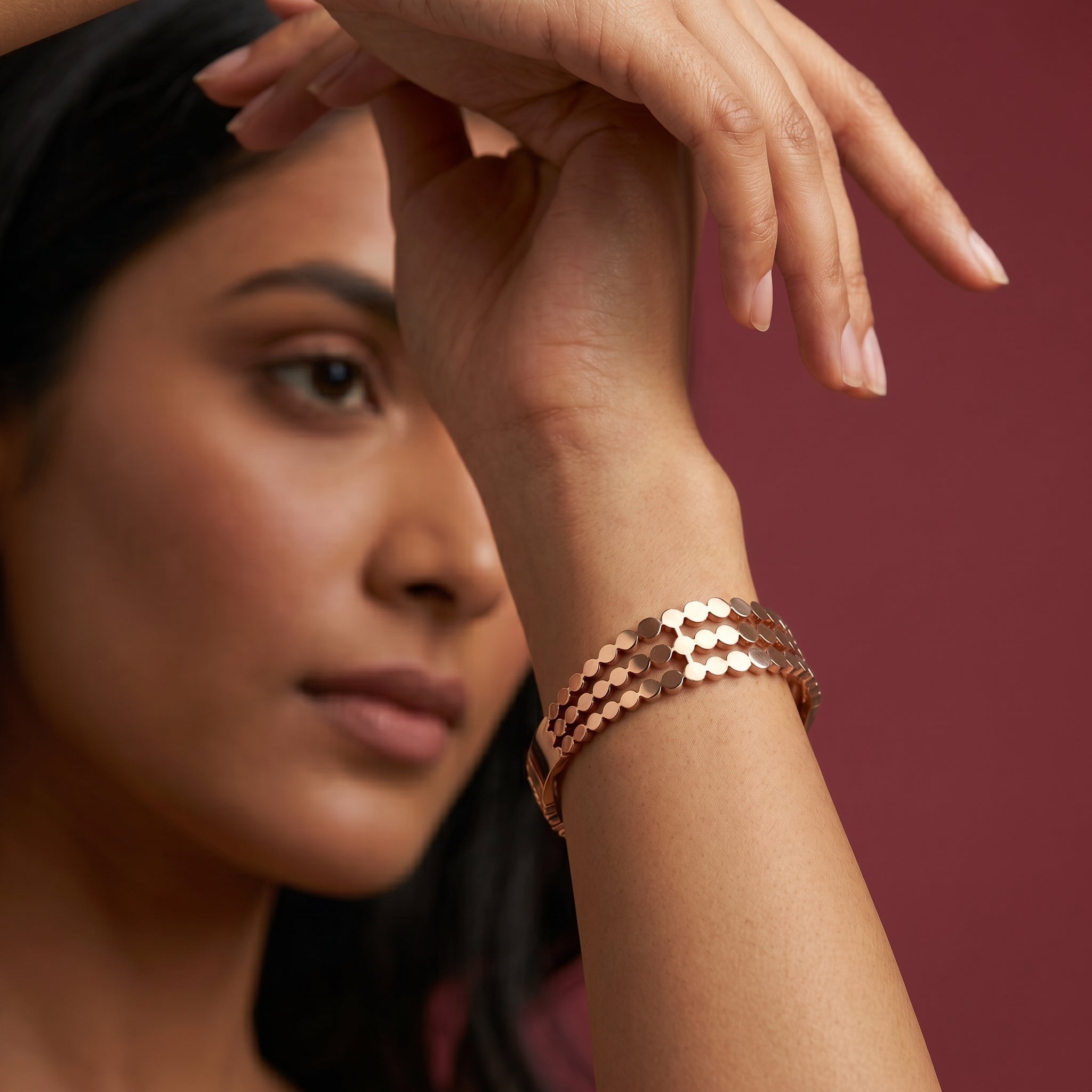 Lumina Triple-Layer Disc Bracelet
