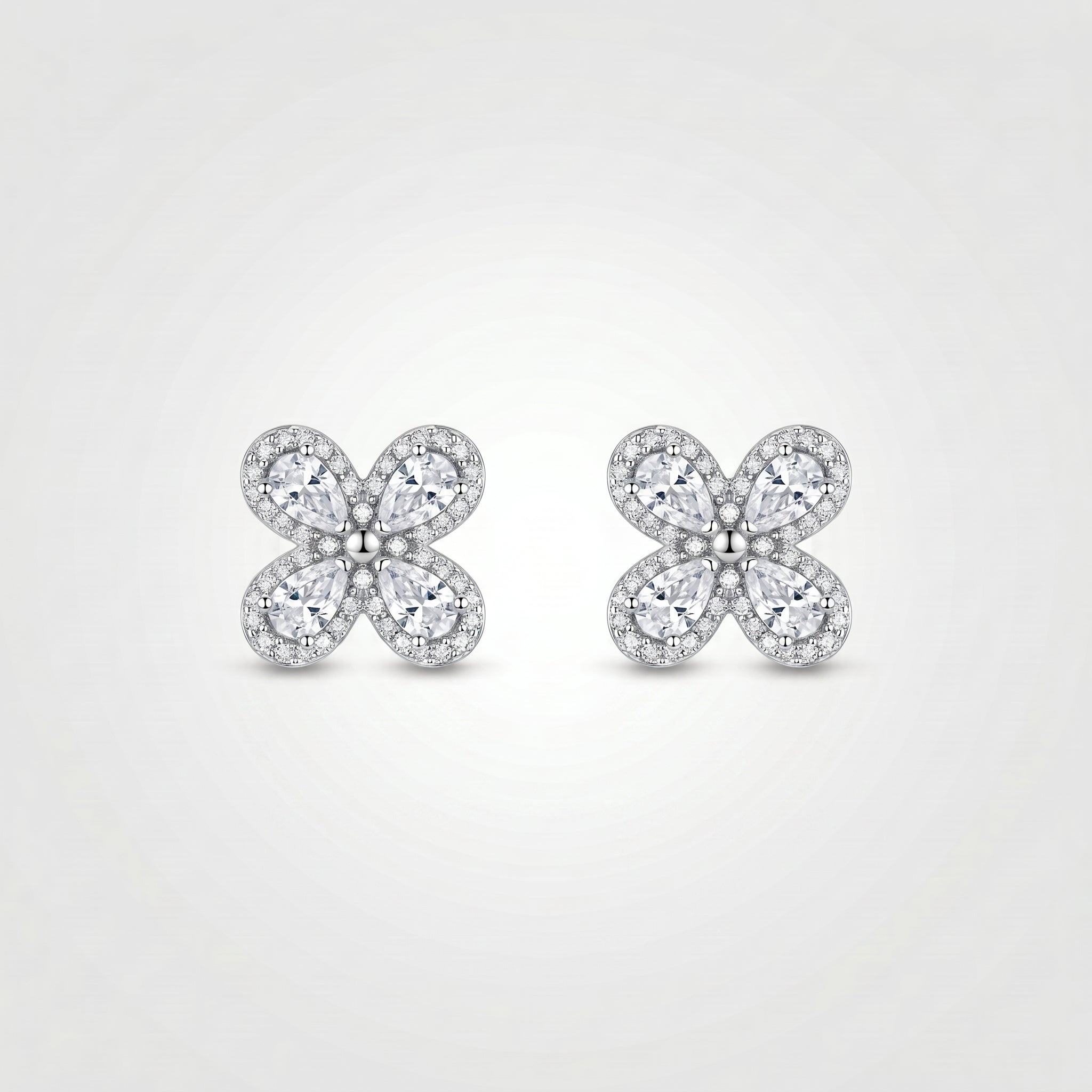 Crystal Butterfly Stud Earrings