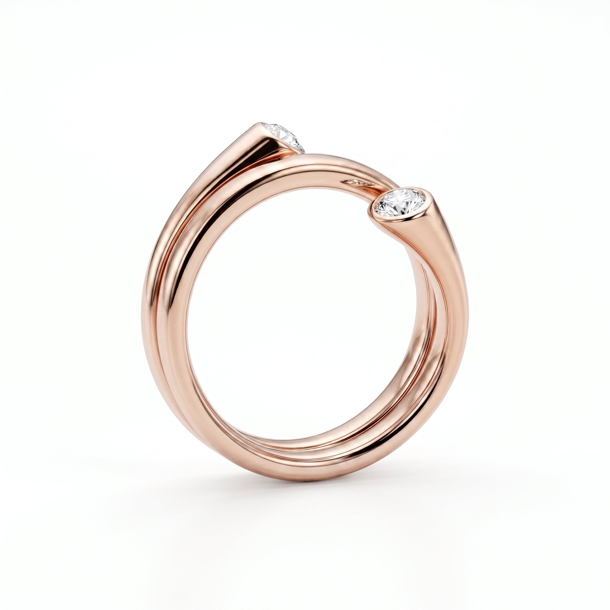 Twin Spark Open Ring