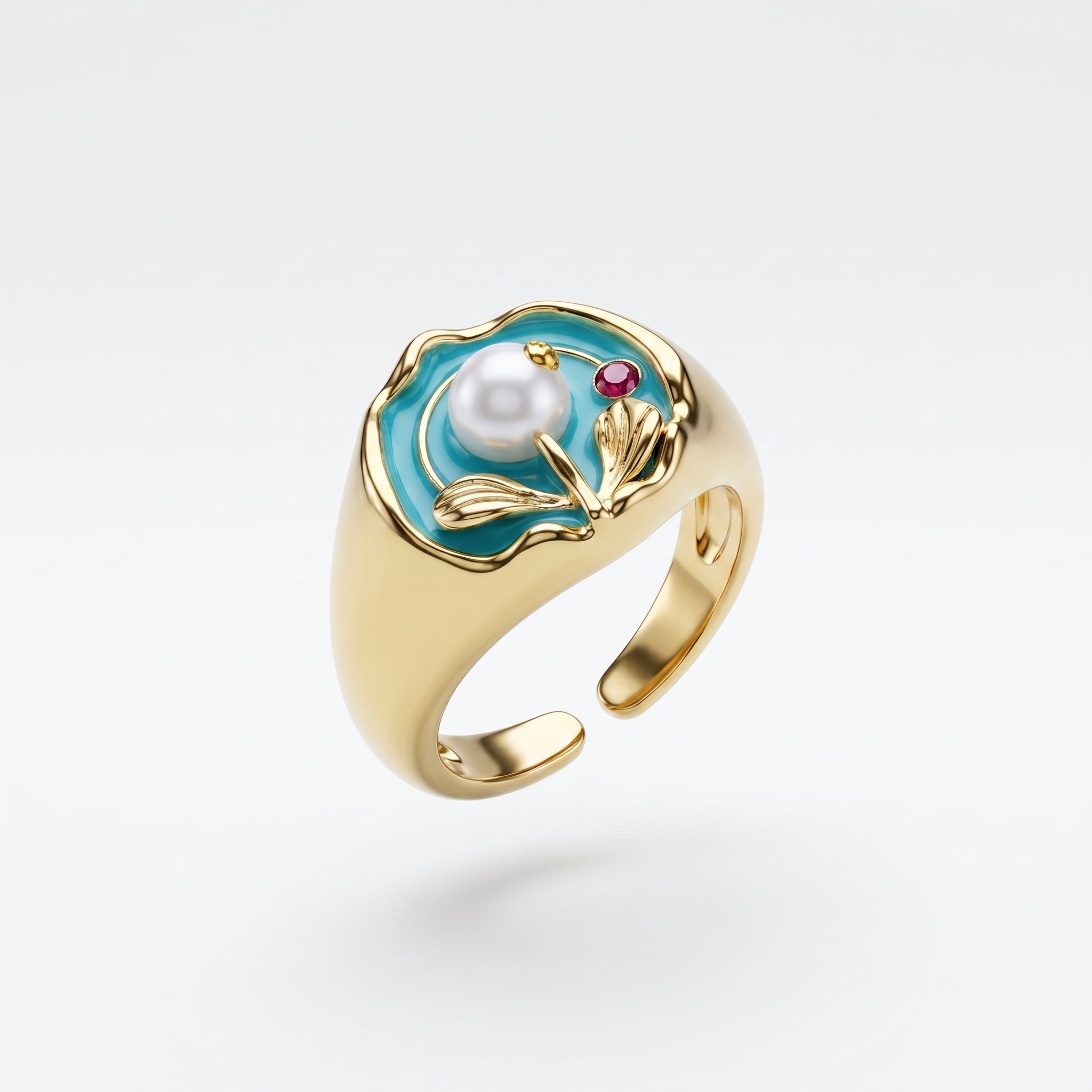 Ocean Pearl Bloom Ring