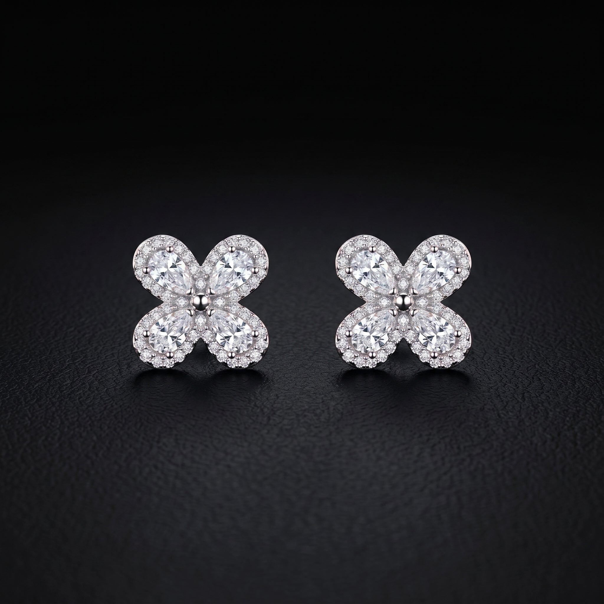 Crystal Butterfly Stud Earrings