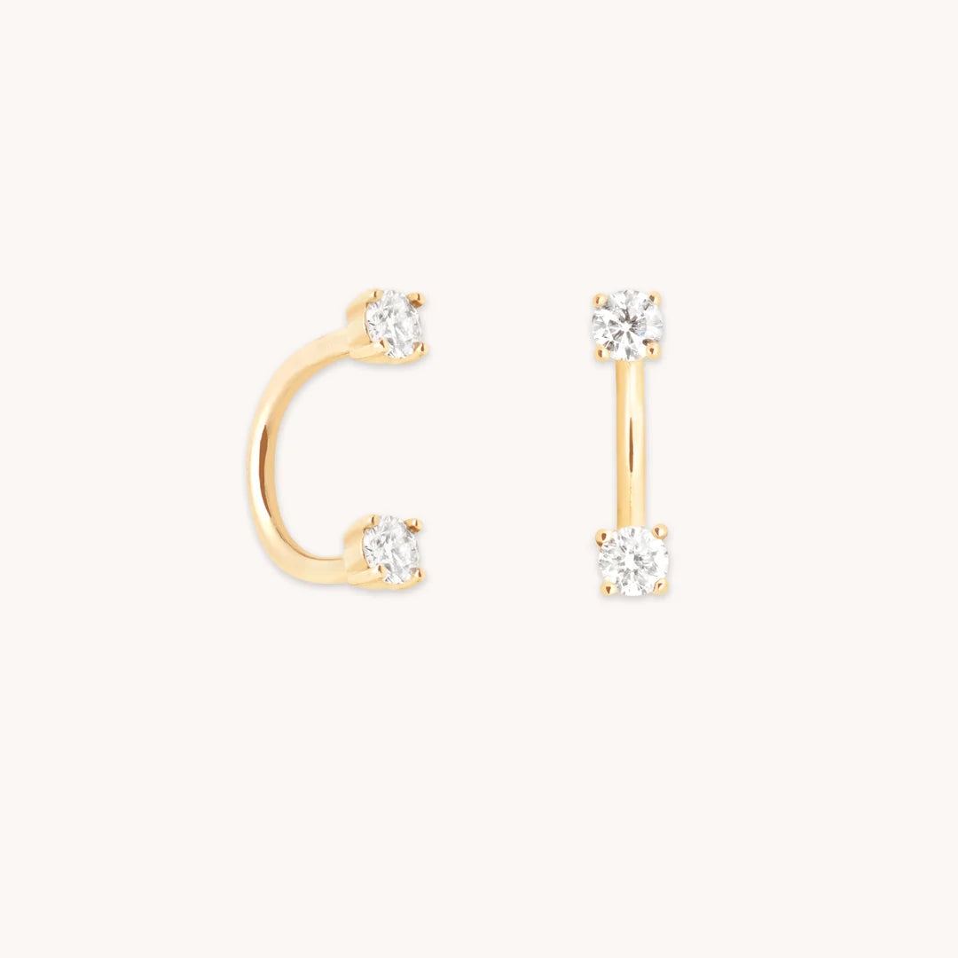 Diamond Ear Jacket in Solid Gold