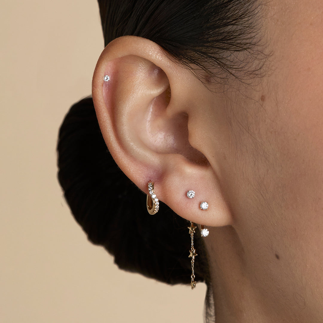 Diamond Ear Jacket in Solid Gold