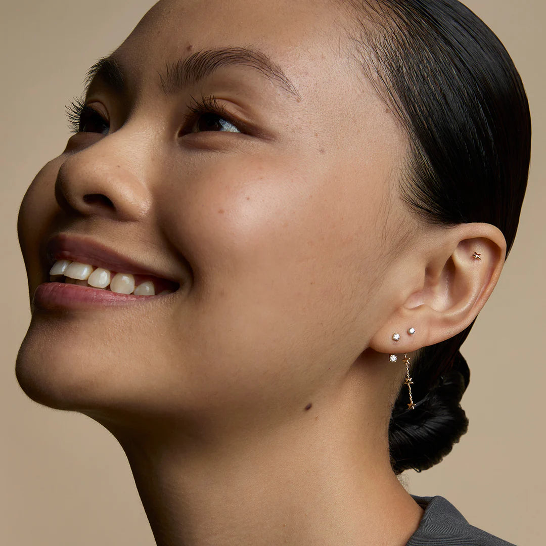 Diamond Ear Jacket in Solid Gold