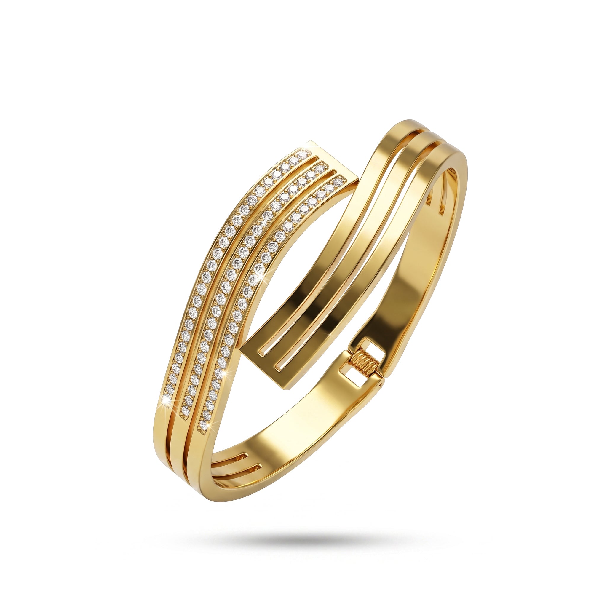 Trinity Sweep Gold Bracelet