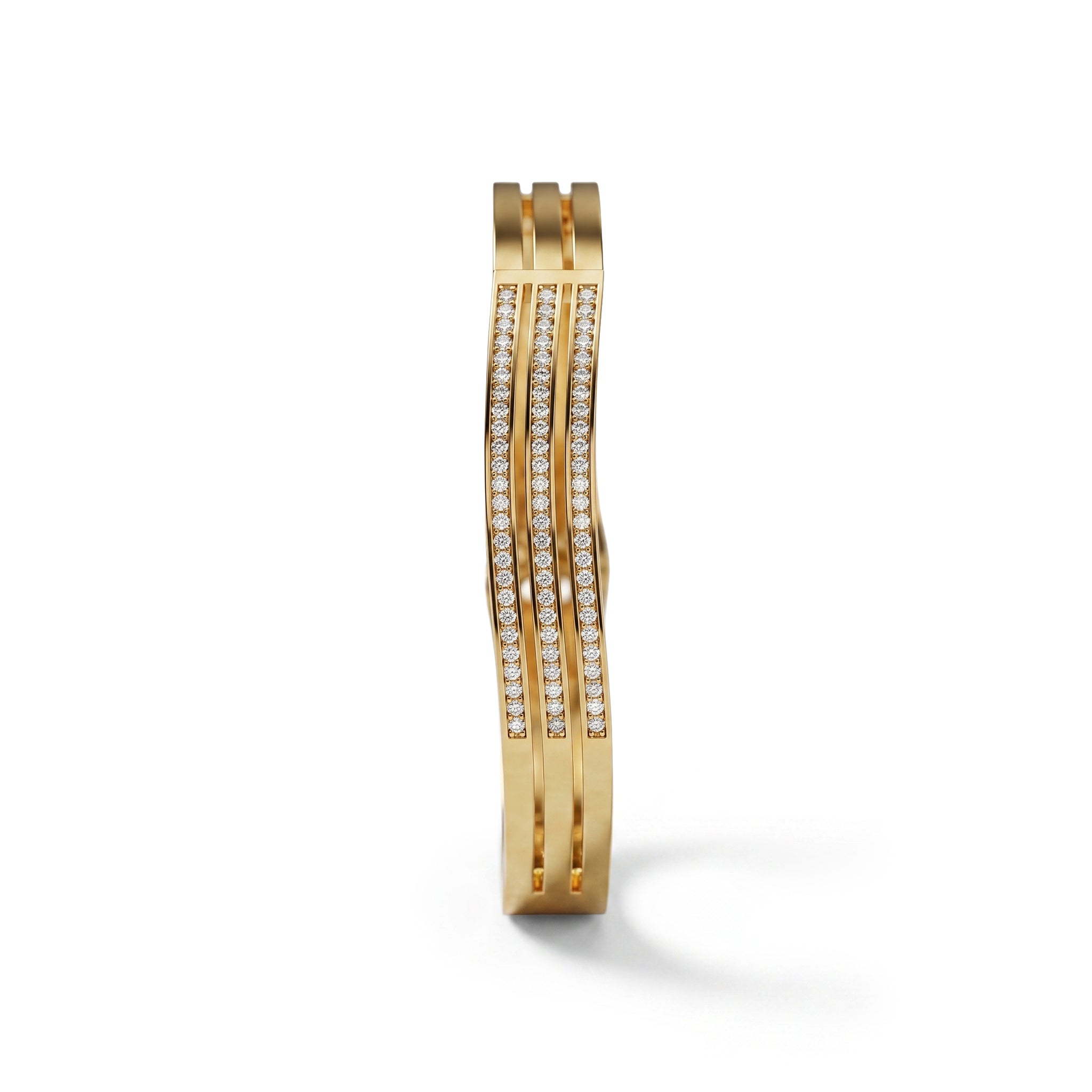 Trinity Sweep Gold Bracelet