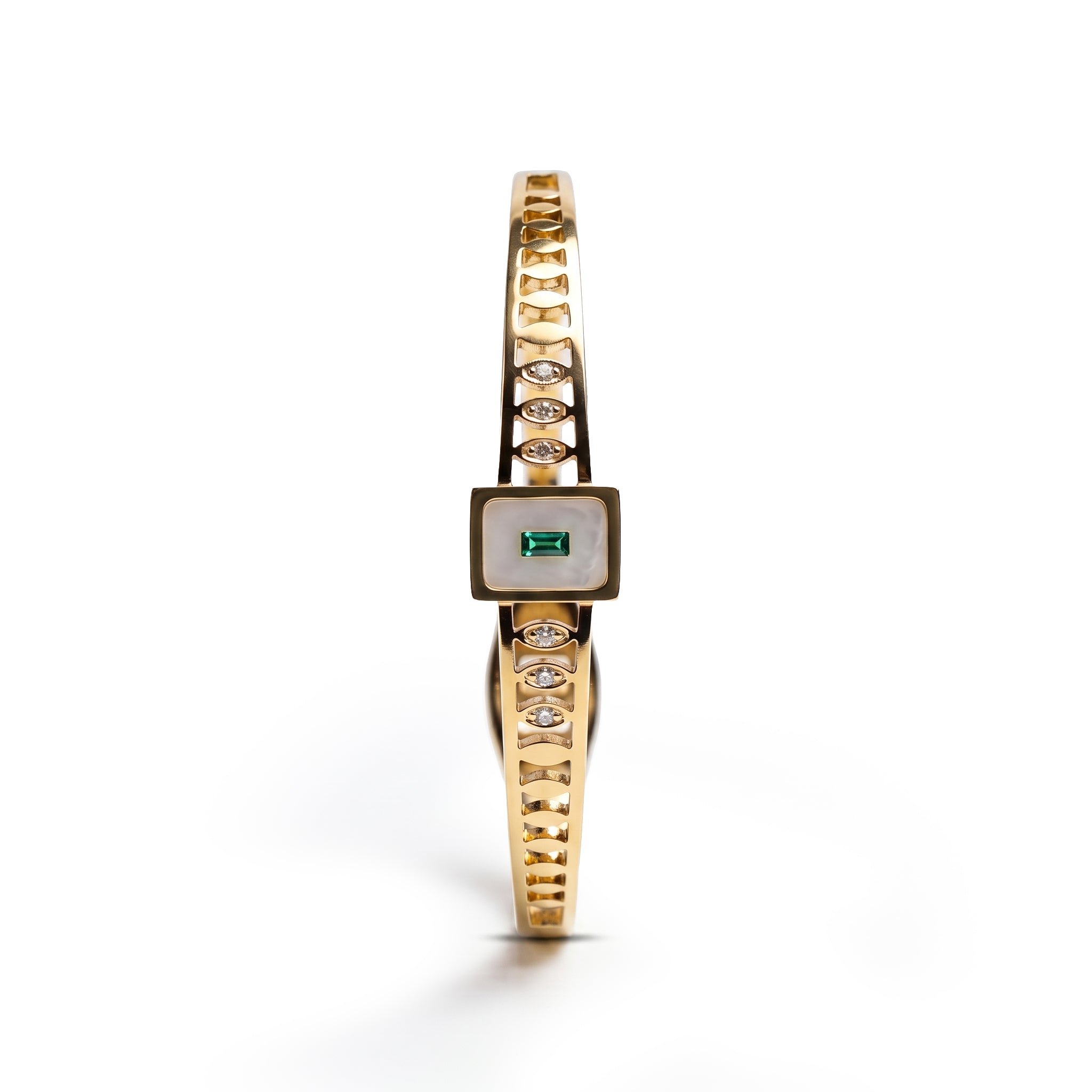 Aura Emerald Filigree Bracelet