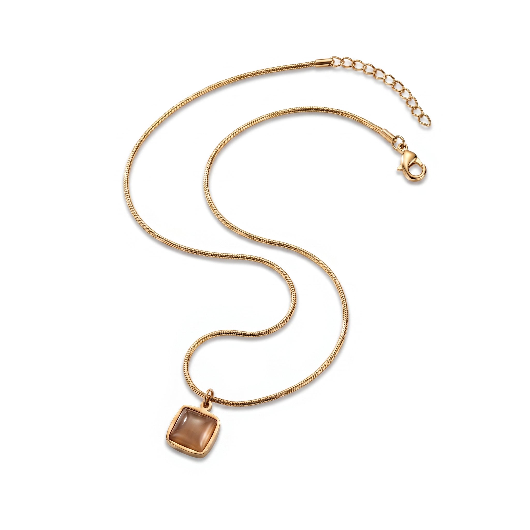 Mocha Glow Pendant Necklace