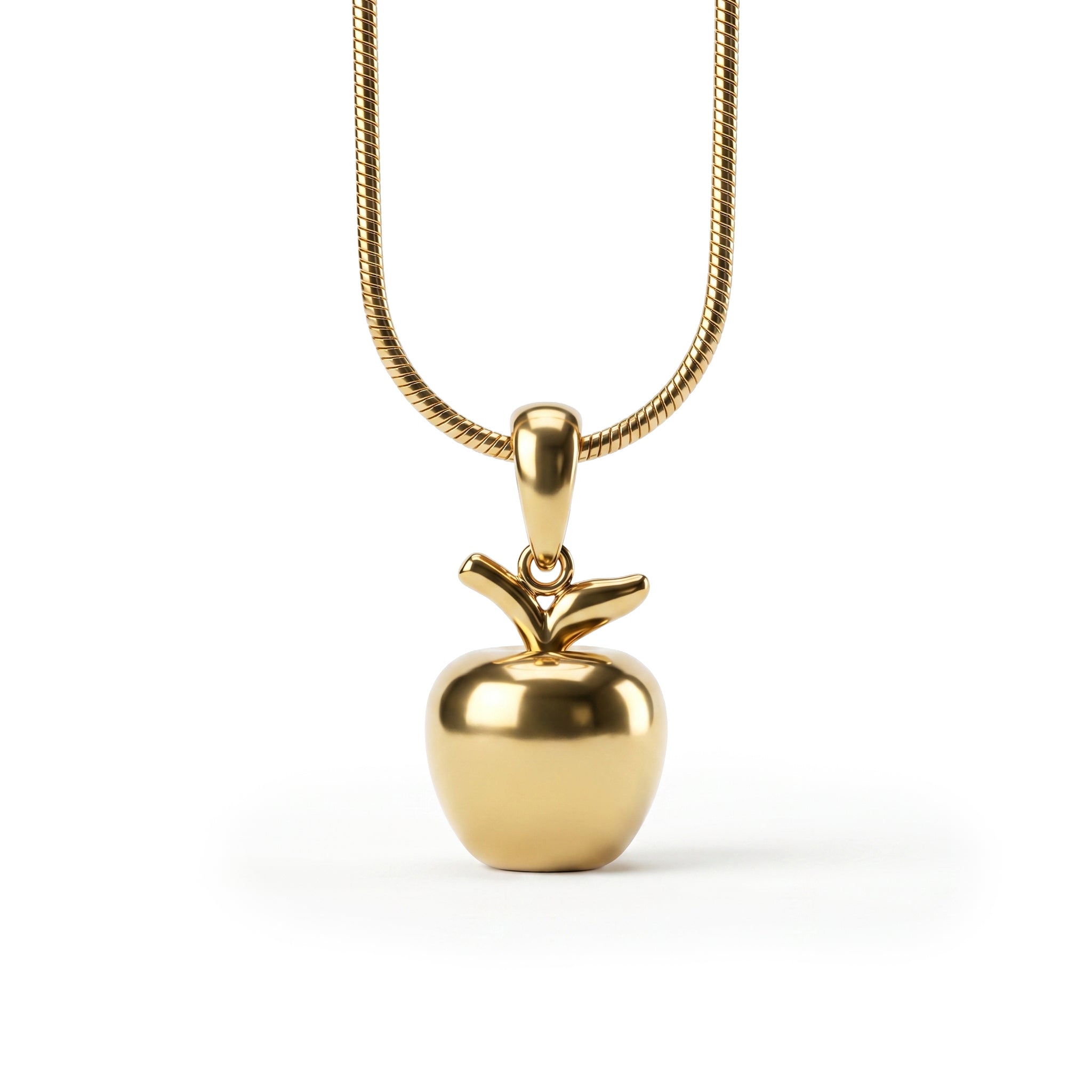 Golden Apple Pendant Necklace