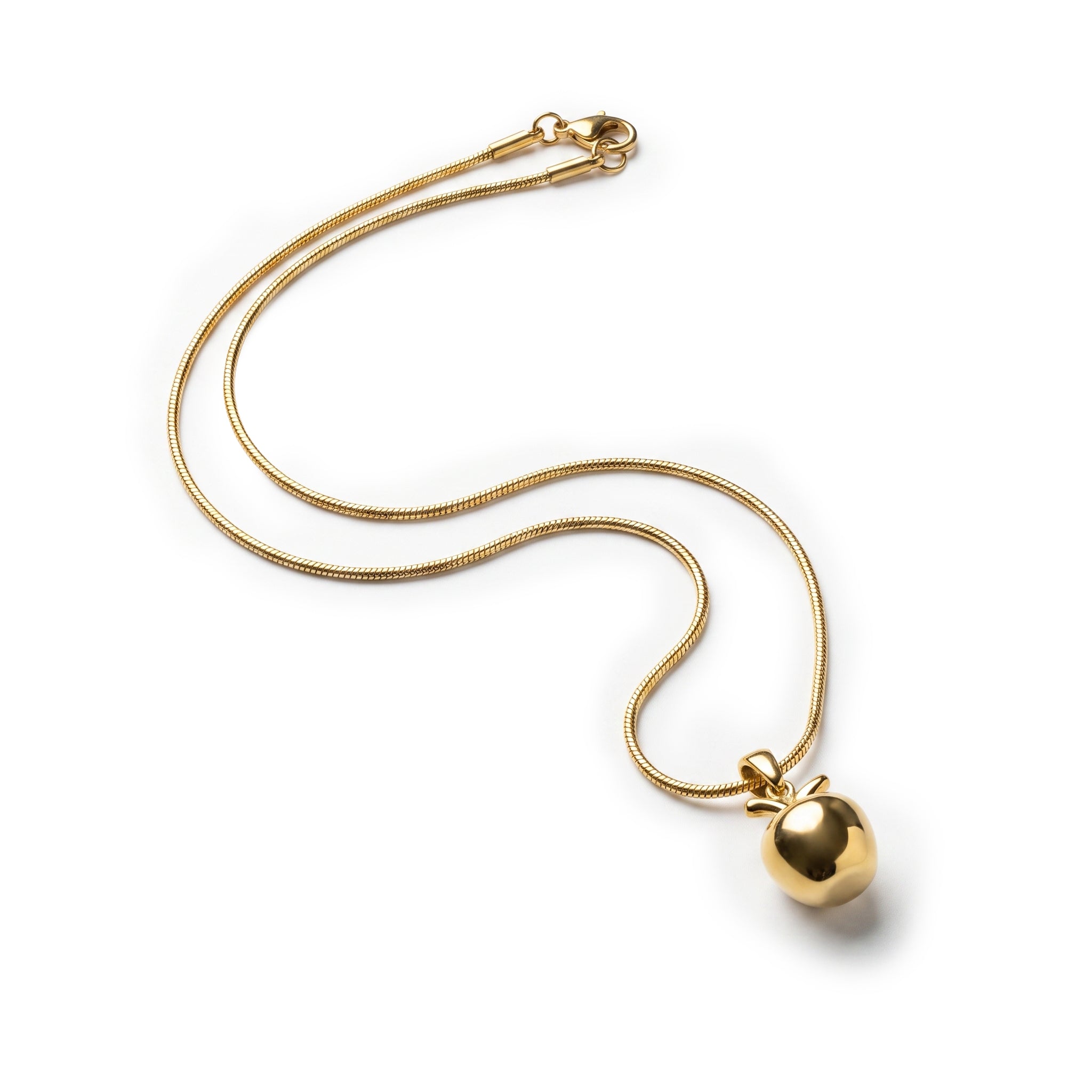 Golden Apple Pendant Necklace