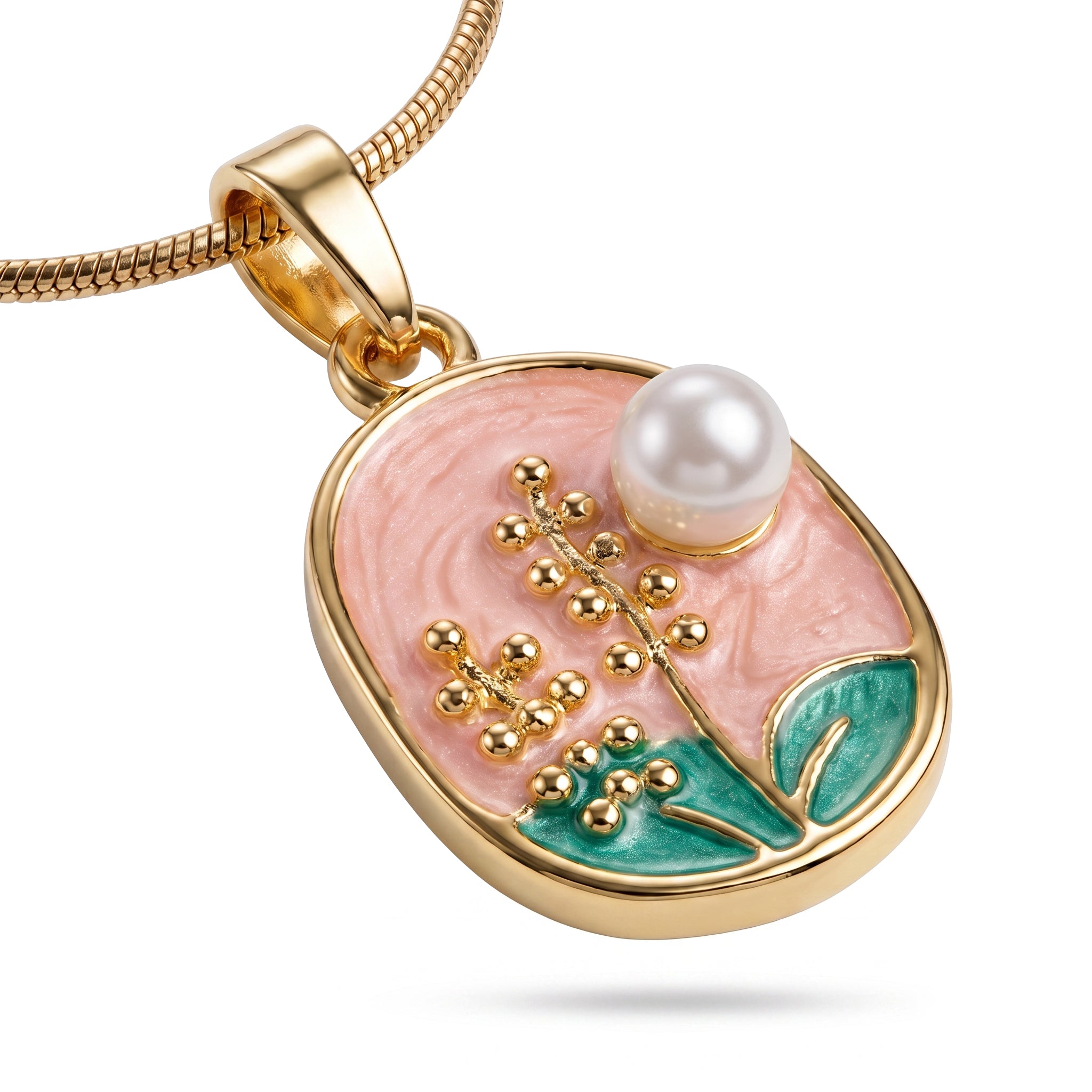 The Blush Blossom & Pearl Pendant Necklace