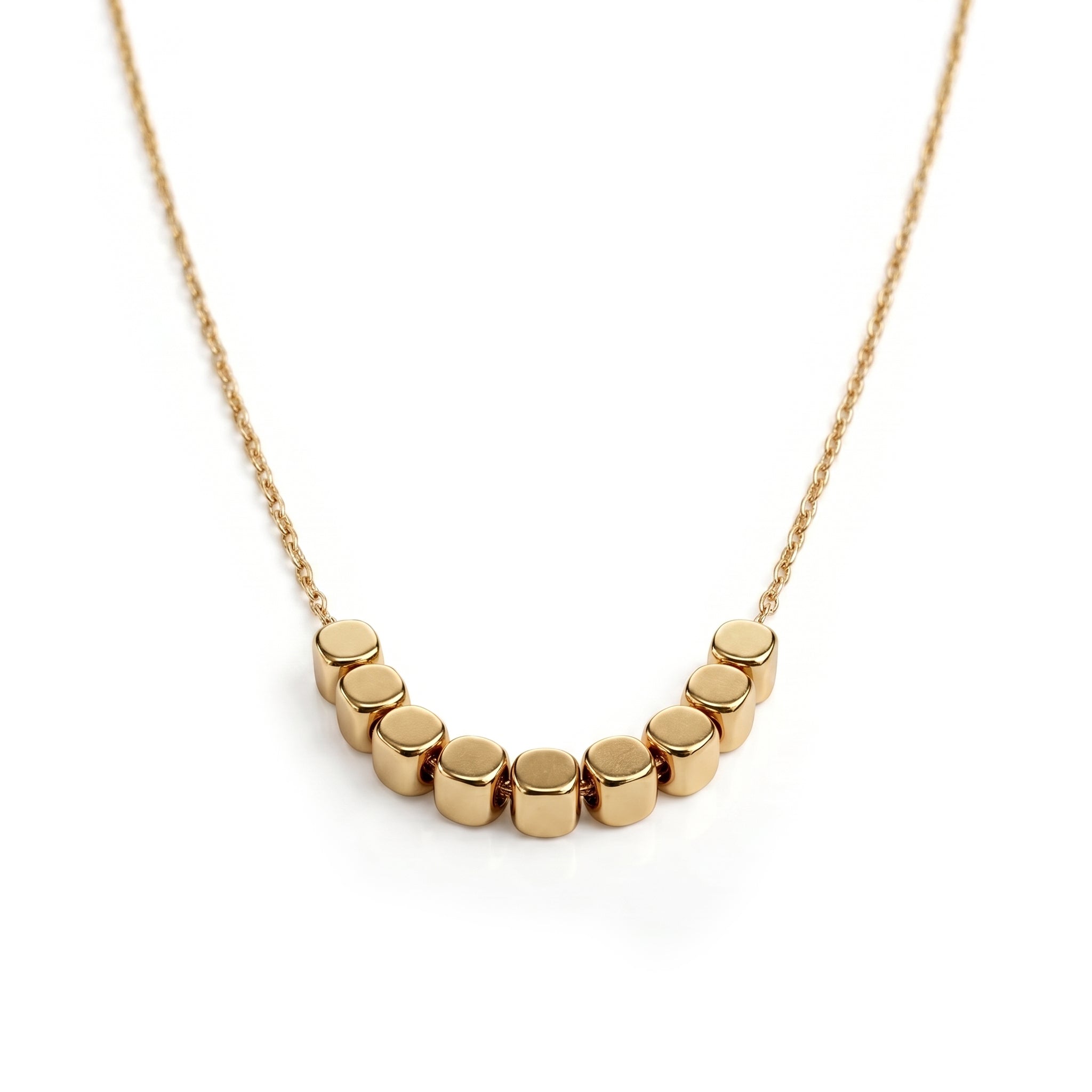 Golden Harmony Bead Necklace