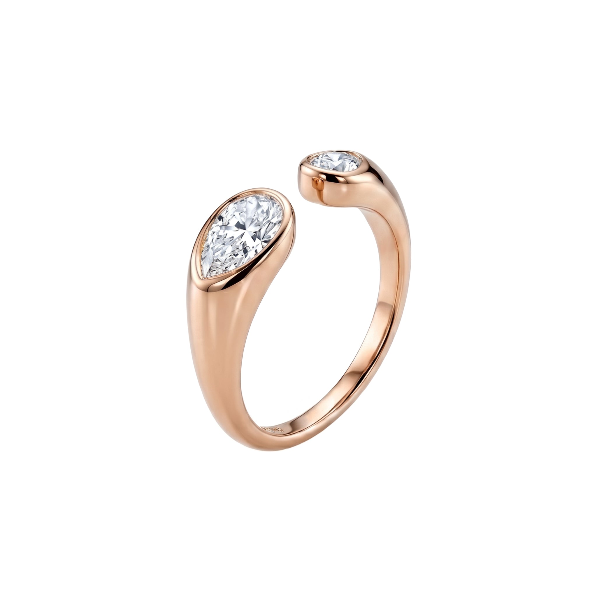 Aura Teardrop Open Ring